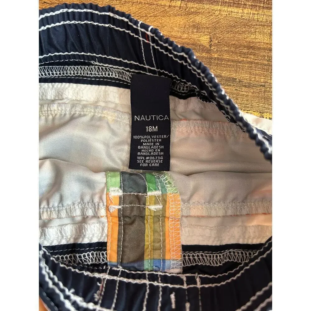 NAUTICA Boy’s Plaid Swim Trunks / Size: 18 Months